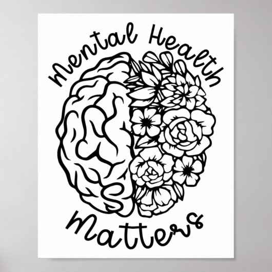 Poster Problèmes de sensibilisation à la santé Fleurs Cer (Devant)