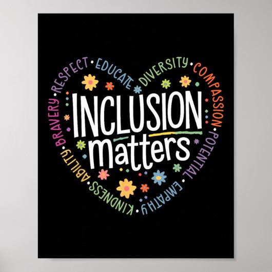 Poster Problèmes d'inclusion des enseignants en éducation (Devant)