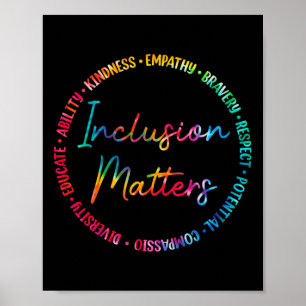 Poster Problèmes d'inclusion Tie Dye Sensibilisation sur