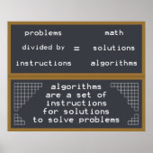 Poster problèmes instructions solutions mathématiques alg (Devant)