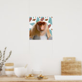 Poster Proboscis Singe Espèces en voie de disparition (Cuisine)