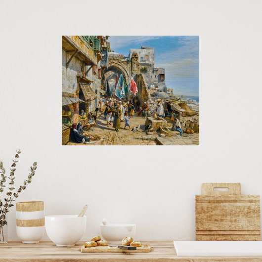 Poster Procession à Jaffa | Gustav Bauernfeind | (Cuisine)