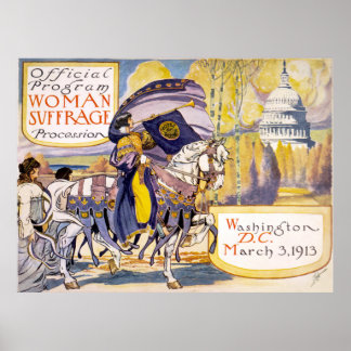 Poster Procession au suffrage féminin, Washington, D.C. P