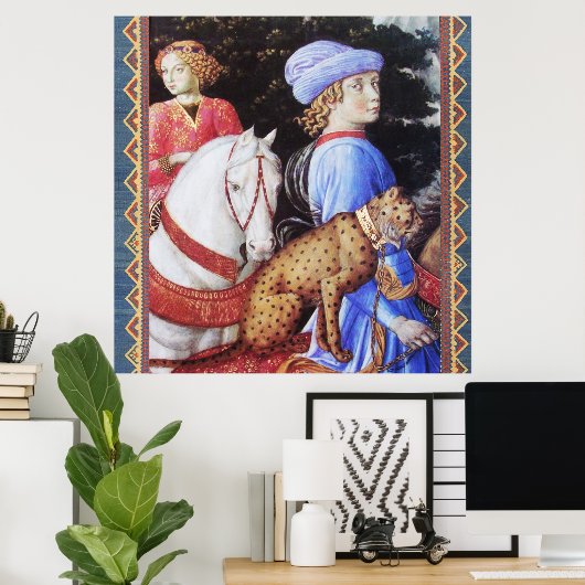 Poster Procession de Magus Melchior, Cheval, Chat sauvage (Bureau à domicile)