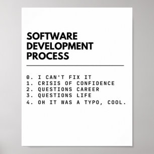 Poster Processus de développement de logiciels Drôles de