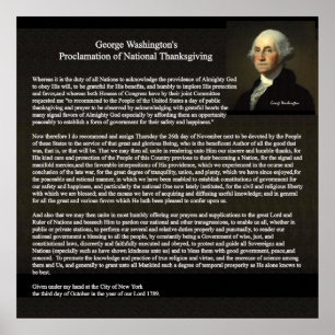 Poster Proclamation de jour de thanksgiving