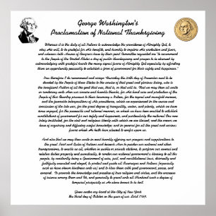 Poster Proclamation de jour de thanksgiving par George