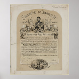 Poster Proclamation d'émancipation B Russell & Co (1868)