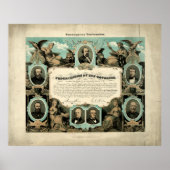 Poster Proclamation d'émancipation par E. Knobel (1865) (Devant)