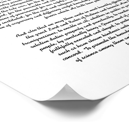 Poster Proclamation du jour de l'Action de grâce (Coin)