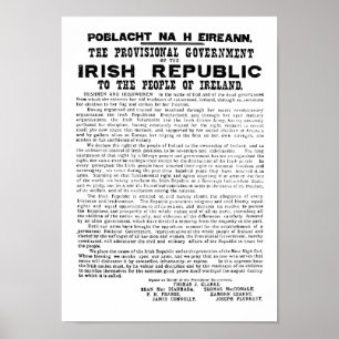 Poster Proclamation irlandaise de 1916