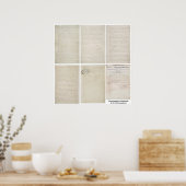 Poster Proclamation sur l'Émancipation ORIGINALE 13e amen (Cuisine)