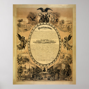 Poster Proclamation sur l'émancipation (Publié en 1886)