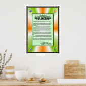 POSTER PROCLOMATION IRLANDAISE (Cuisine)