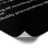 Poster Procrastiskiing definition skiing humor funny ski (Coin)