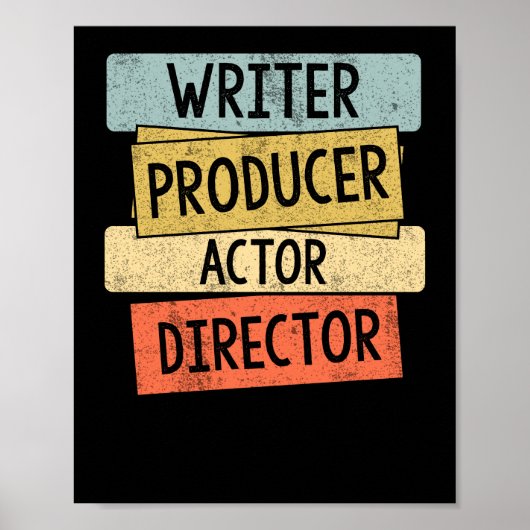 Poster Producteur d'écriture acteur réalisateur réalisate (Devant)