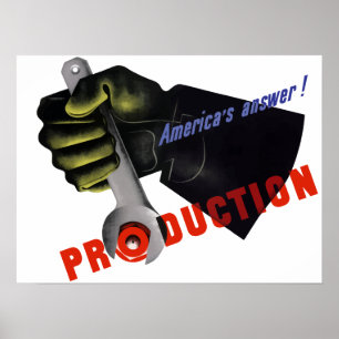 Poster Production de la deuxième guerre mondiale