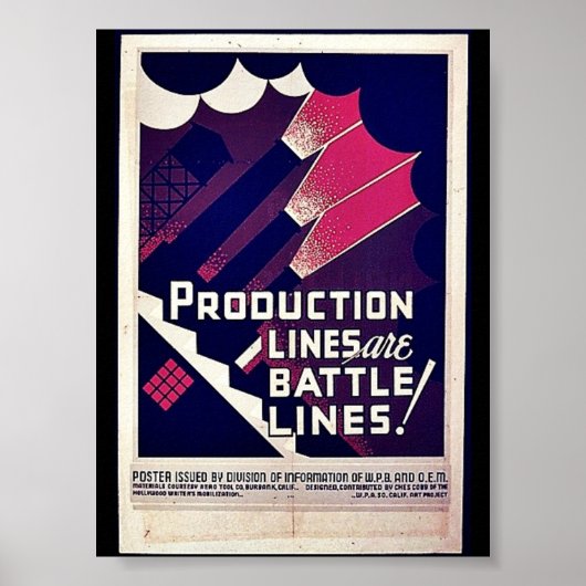 Poster Production Lines Are Battle Lines! (Devant)