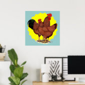 Poster Production Red Sunburst (Bureau à domicile)