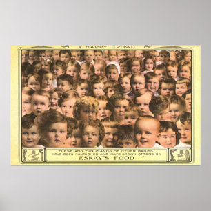 Poster Produit vintage Étiquette Art, Eskay's Baby Food