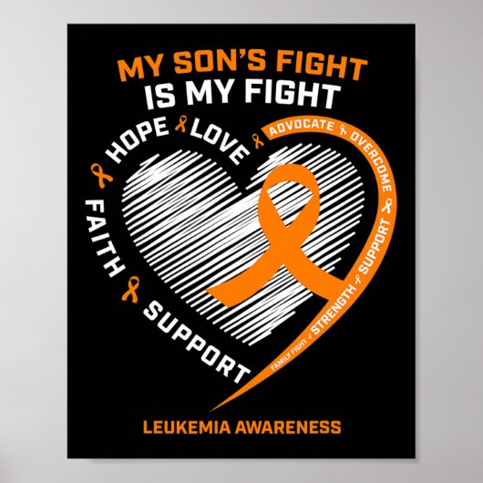 Poster Produits Cadeau Papa Maman Leukemia Sensibilisatio (Devant)