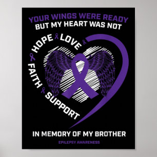 Poster Produits Cadeaux Mémoire De Frère Purple Epilepsie