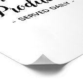 Poster Produits Frais Locaux Servis Tous Les Jours (Coin)