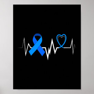 Poster Produits Heartbeat Alopécie Ruban Bleu Alopécie A