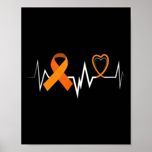 Poster Produits Heartbeat Leukemia Ribbon Leukemia Award