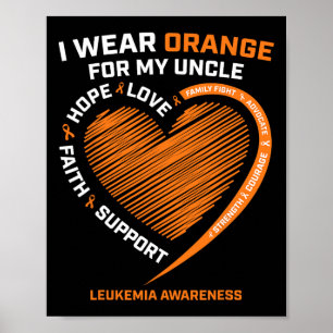Poster Produits Que Je Porte Orange Pour Mon Oncle Leukem