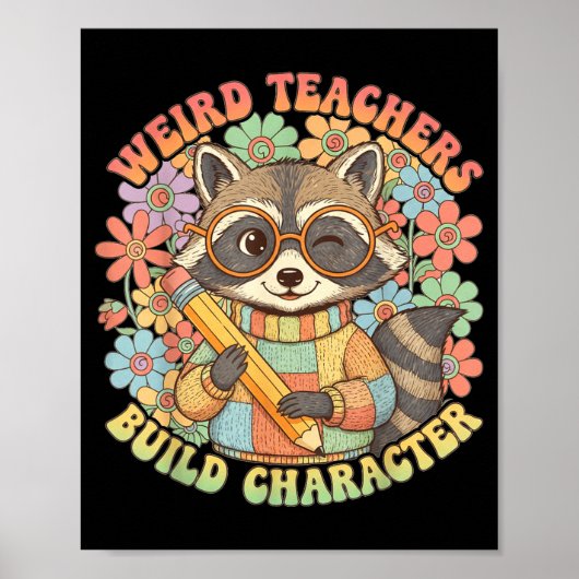 Poster Prof bizarre construire personnage fleurs de raton (Devant)