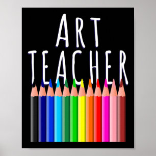 Poster Prof d'art Cadeau d'artiste créatif pour la rentré