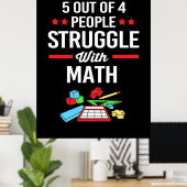Poster Prof de maths 5 sur 4 personnes (Bureau à domicile)