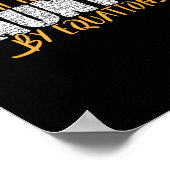 Poster Prof de maths Amateur de maths effrayant Halloween (Coin)