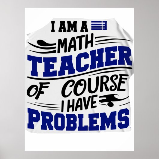 Poster Prof de maths Blague (Devant)