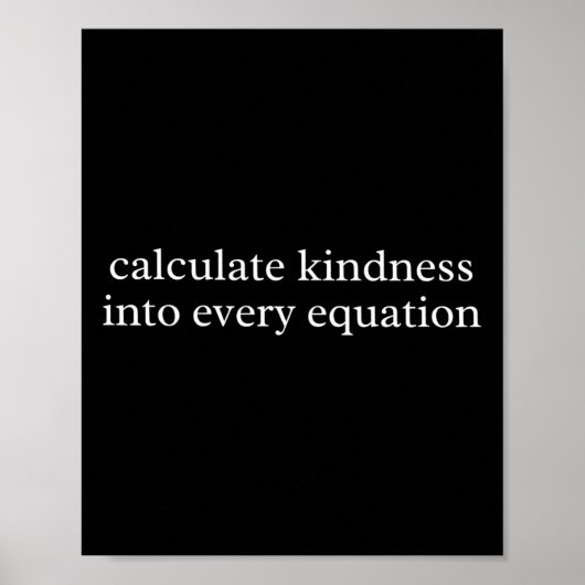 Poster Prof de maths calcule la gentillesse dans chaque é (Devant)