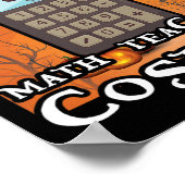 Poster Prof de maths de l'école drôle c'est mon Halloween (Coin)
