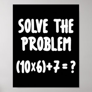 Poster Prof de maths drôle Brainrot 67 Mème 6-7