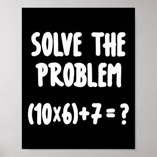 Poster Prof de maths drôle Brainrot 67 Mème 6-7 (Devant)