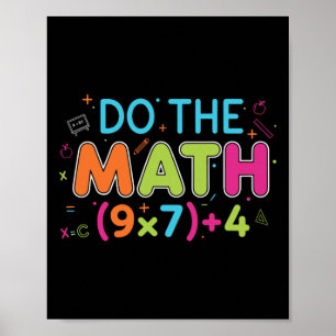 Poster Prof de maths drôle fait le calcul 67 mème Six Sep