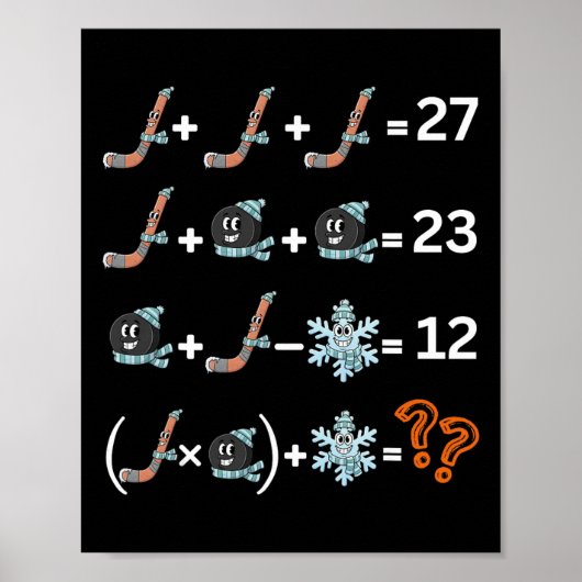 Poster Prof de maths drôle numéro 67 Hockey Drip Meme (Devant)