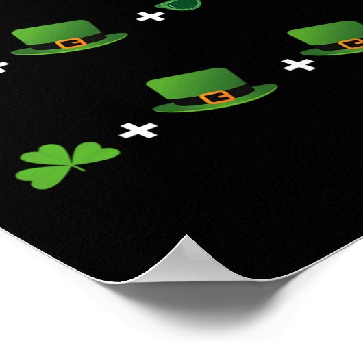 Poster Prof de maths équation drôle St Patrick Professeur (Coin)