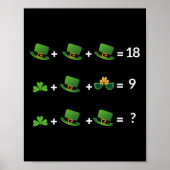 Poster Prof de maths équation drôle St Patrick Professeur (Devant)