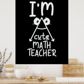 Poster Prof de maths Je suis professeur de mathématiques (Cuisine)