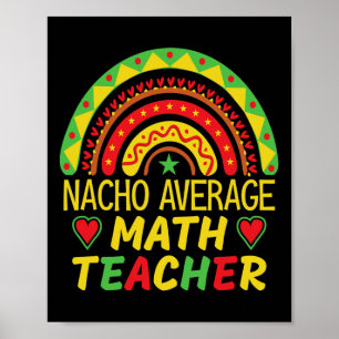 Poster Prof de maths pas moyen Boho Rainbow Femmes
