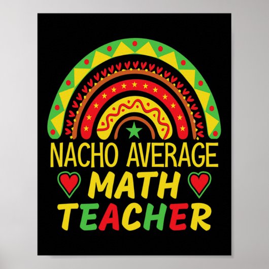 Poster Prof de maths pas moyen Boho Rainbow Femmes (Devant)