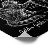 Poster Prof de physique chat scientifique drôle ce que le (Coin)