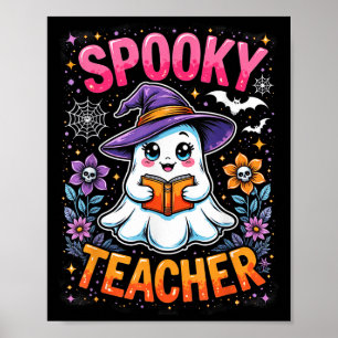 Poster Prof Enseignant Fantôme Mignon Lecture Livre Drôle