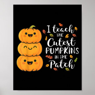 Poster Prof Halloween J'enseigne Les Citrouilles Les Plus