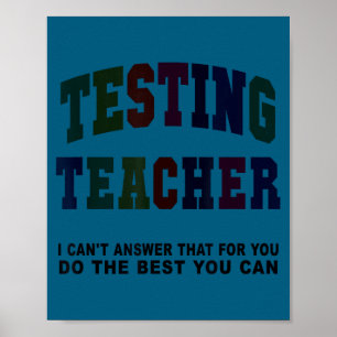Poster Prof test professeur journée de test mec maths ela